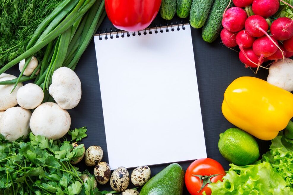 diario de verduras y alimentos para adelgazar