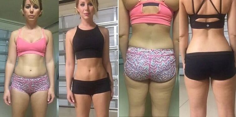 Fotos de antes y después de seguir la dieta ceto.