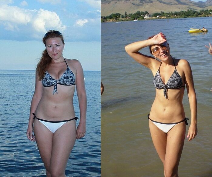 Fotos antes y después de la dieta del trigo sarraceno.
